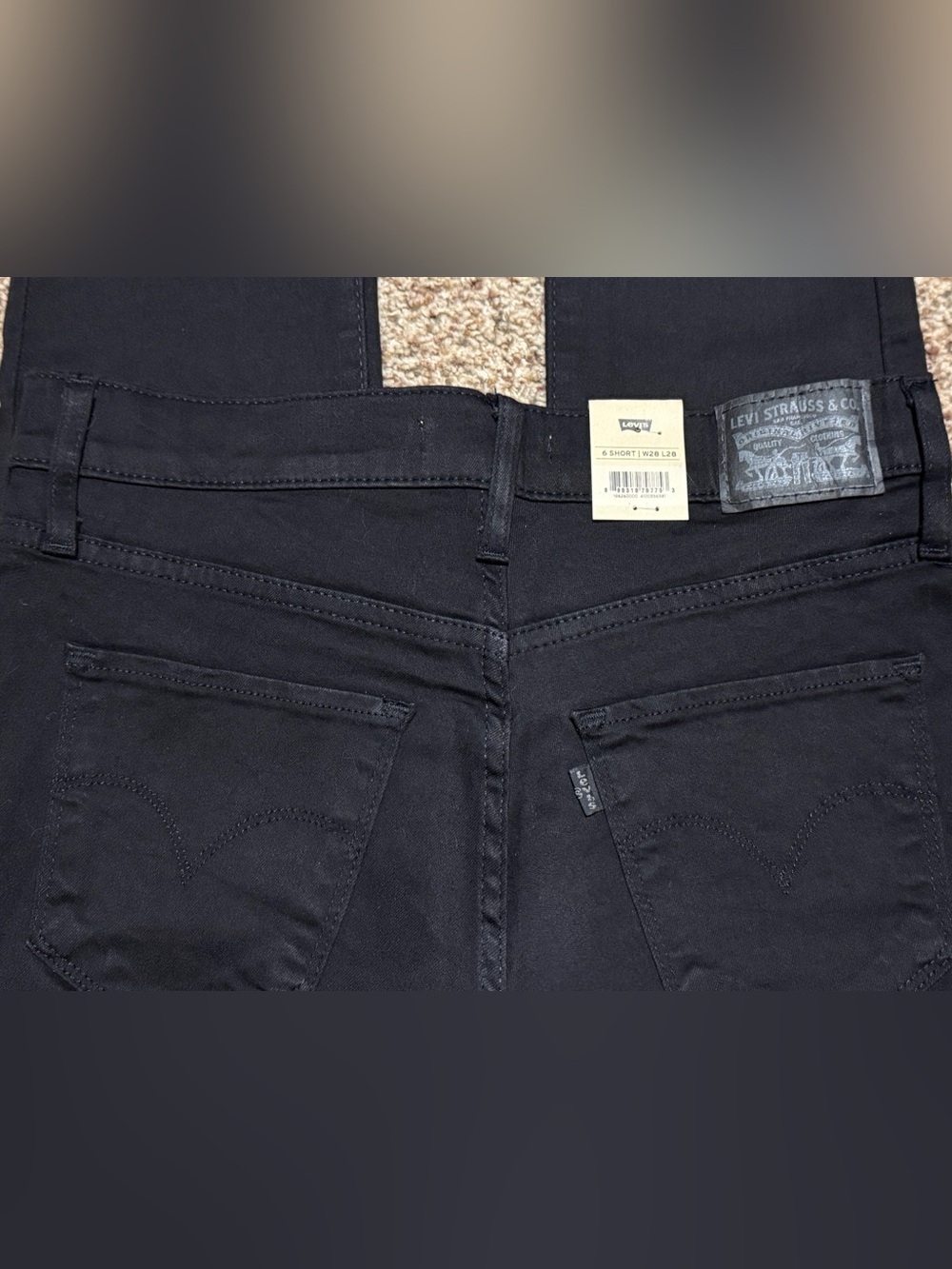 Levi's Black 311 Shaping Skinny Ankle Denim Jeans Womens 6S - Picture 7 of 11